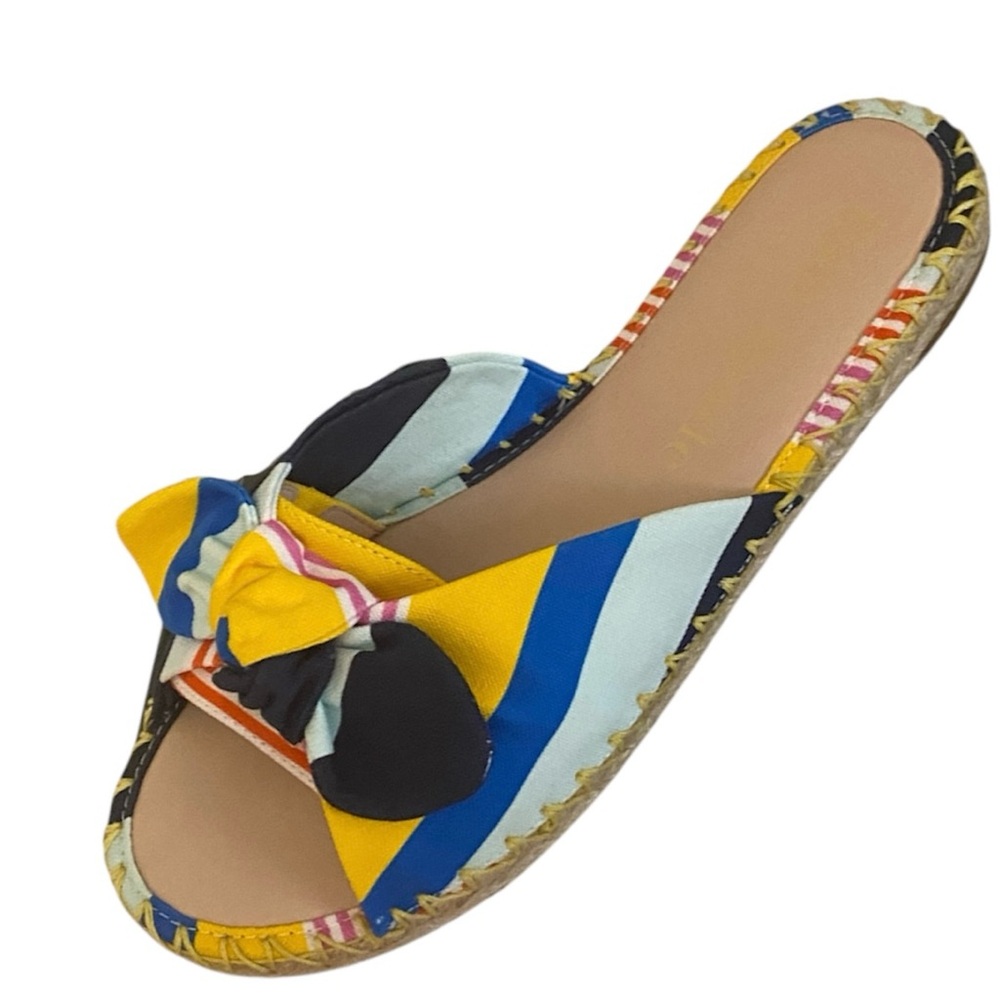 Kate Spade ♠️ Saltie Shore Fabric Sandals - Multi-Color